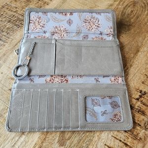 HOBO Gray Distressed look leather wallet Magnetic closure